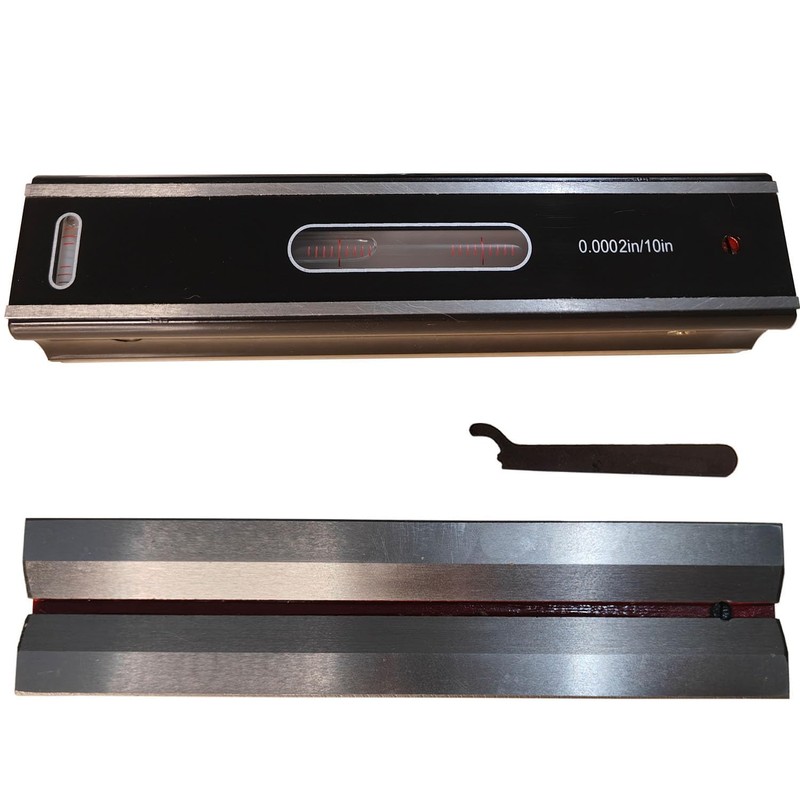 8'' Master Precision Level Metal Box 0.0002"/10" Accuracy Strip Level
