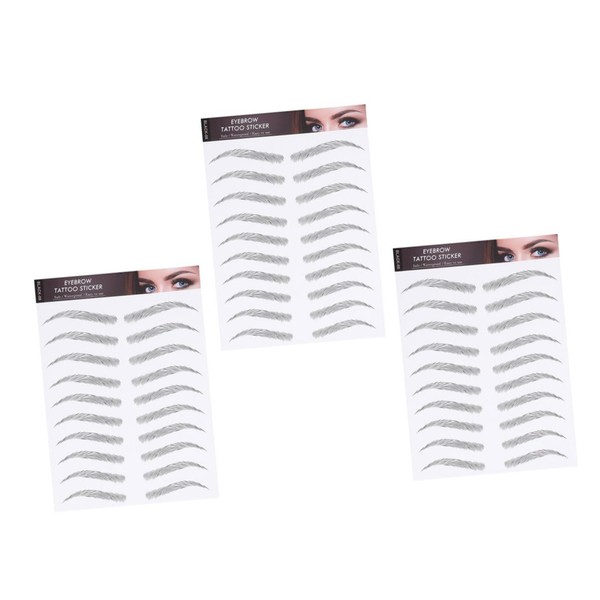 Healeved Sets Natural Look Eyebrow Stickers Hair-like False Eyebrows Cosmetics