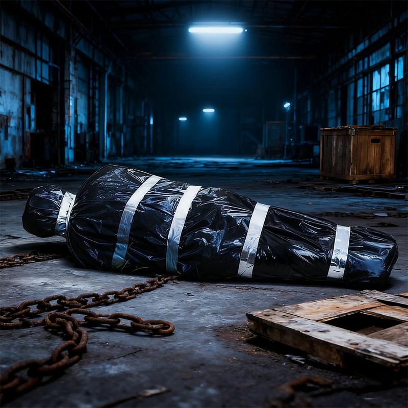 5ft Dead Body Halloween Prop with Air Pump, Hanging Corpse,