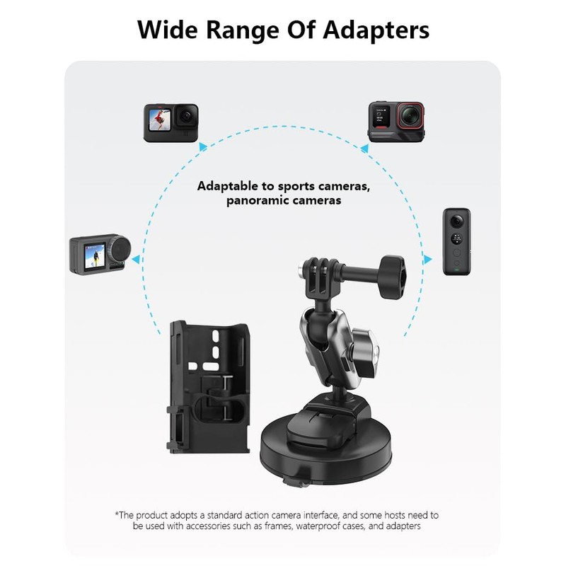 NEOSOU Metal Suction Cup Car Mount for Osmo Pocket 3,