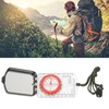 Multifunctional Plastic Compass with Scales Portable Gradiometer Magnifying Glass LED