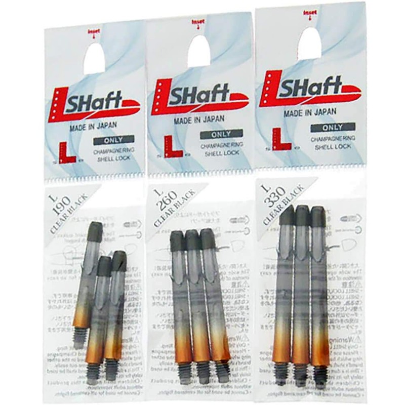 L-Style L-Shaft Lock Straight Twotone Black Clear Orange Display Length