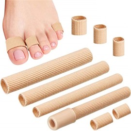 5 Stück Silikon Zehenschutz Schlauchbandage Fingerbandage Fingerschutz Gel Zehenpolster 15x2cm