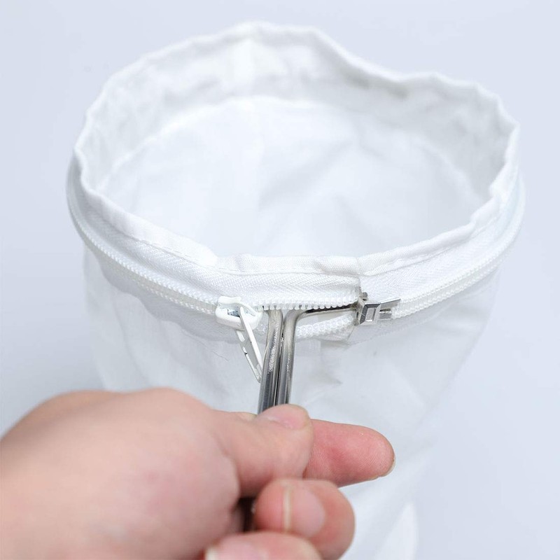 uxcell Stainless Steel Handle Cloth Sock Coffee Tea Strainer Filter