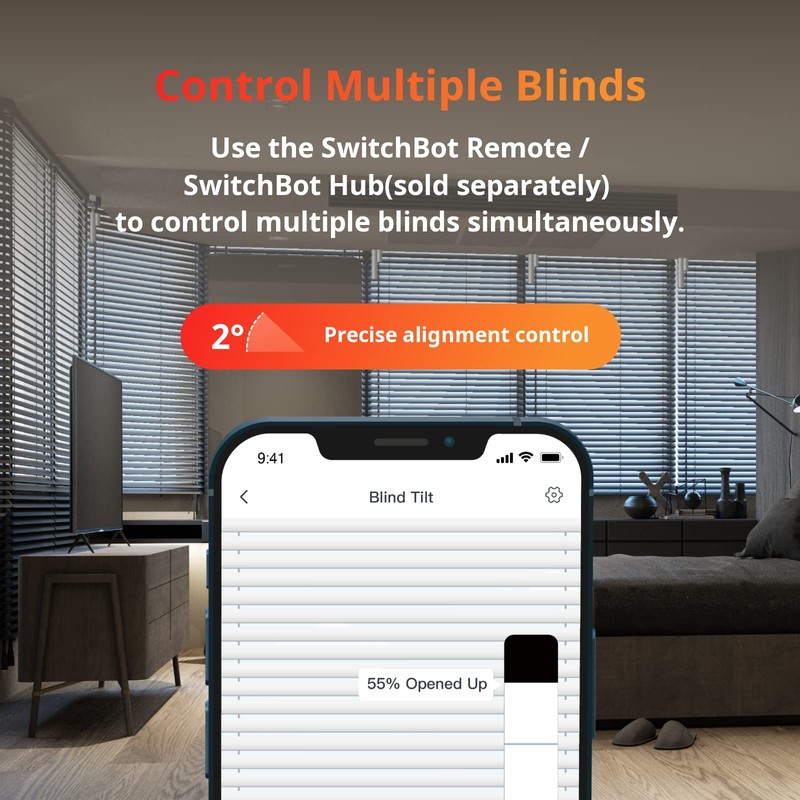 SwitchBot Blind Tilt Motorized Blinds - Smart Electric Blinds with