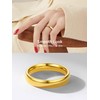 PROSTEEL Wedding Bands Comfortable Ring Gold Filled Ring