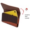 AISCELL Belt Holster,Tan Wallet Leather Pouch Magnetic Closure Case Belt
