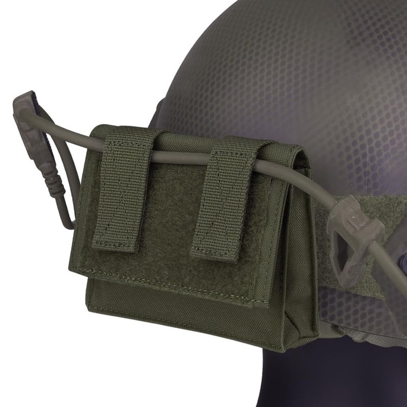 KRYDEX Tactical Helmet Counterweight Pouch with Elastic Flashlight Chemlight Battery