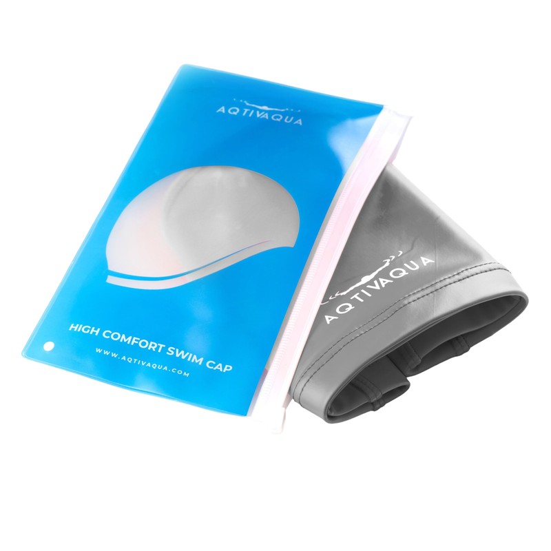 AqtivAqua Swimming Cap for Adults and Kids — Soft and