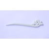 Runxuan Traditional Ceramic Hair Clip, Handmade, White Color, Hair Accessories,