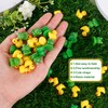 lasuroa 25pcs Tiny Frogs Figurines & 25pcs Mini Resin Ducks,