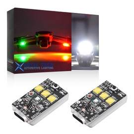 x xotic tech Mini Drone Strobe Light Super Bright LEDs Compatible with DJI RC Quadcopters Drone Night Flying Anti Collision LED Lamp Rechargable Accessories(2 Sets)