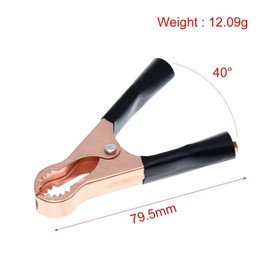 12 Pcs 50A Crocodile Clips, 80mm Copper-Plated Alligator Clips in Black and Red for 12V Testing and Electrical Applications