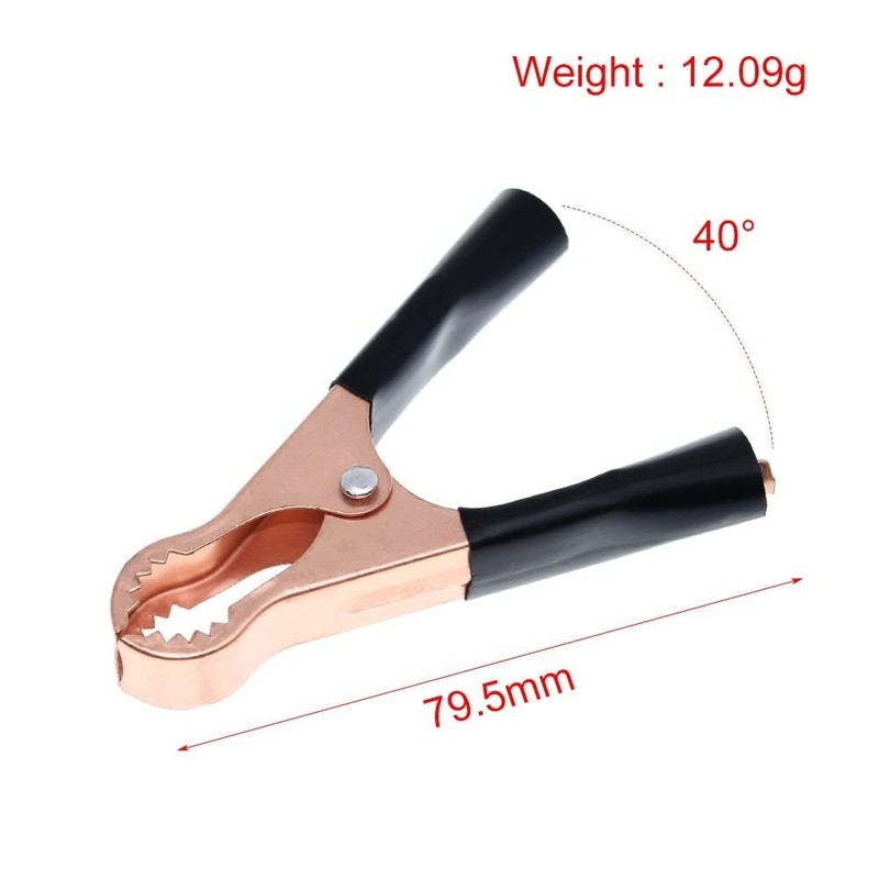 12 Pcs 50A Crocodile Clips, 80mm Copper-Plated Alligator Clips in