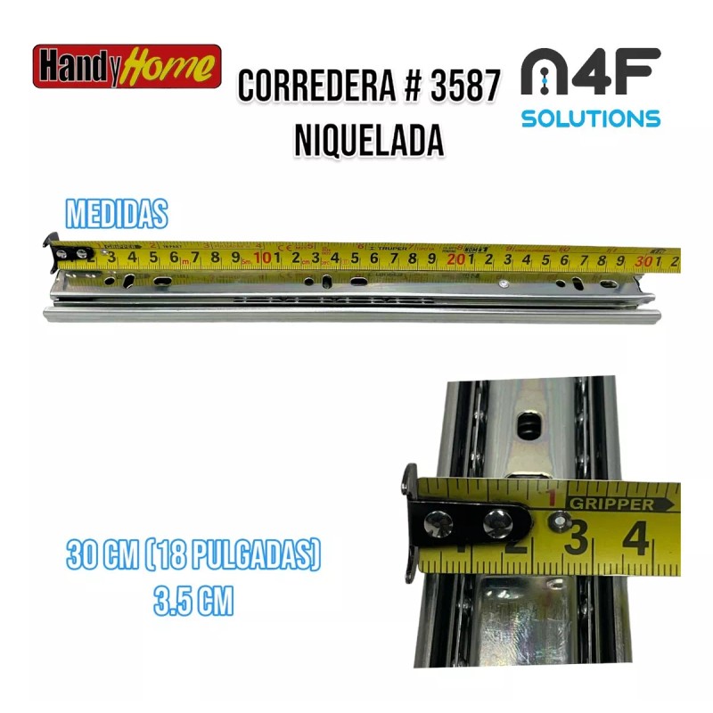 Handyhome Corredera Handy Home 30cm X 3.5cm 2 Paquetes 4