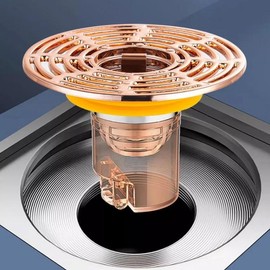Magnetic Floor Drain Self-Closing Anti-blocking Filter Anti-Odor Bathroom Toilet Shower Hair Catcher Kitchen Drain No Smell - Color: Silver