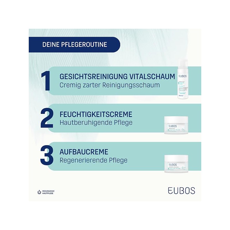 Eubos I Sensitive Care Moisturising Cream I Refill Bag I