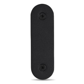 Doorbell Cover Plate, Metal Doorbell Blanking Plate Cover, Doorbell Button Cover Chime Guard Plate, Doorbell Faceplate Hole Cover for Wall Outside, Weather Resistant, Aesthetic Decoration - Black