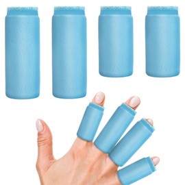 LEOSTEP Finger Ice Sleeves Packs, Reusable Finger Cold Packs, 4 pcs Finger Gle Ice Pack Wrap Thumbs & Toes, Lasting Cold Compress, Hot Cold Ice Pack - for Injury, Sprain, Swelling