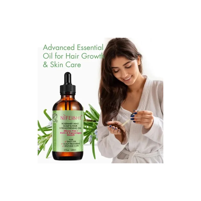 Aceite De Romero Biotina Crecimiento Cabello Cejas Pestañas