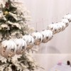 LEDMOMO Christmas Ornament, Ball, Spiral, Luxurious Decoration, Silver, 12 pcs,