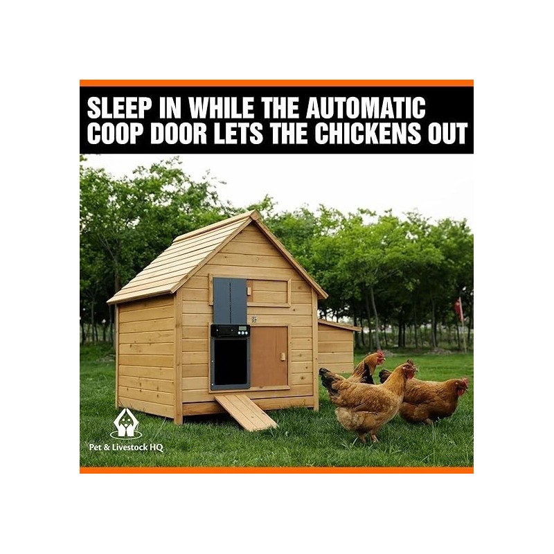Pet & Livestock HQ Automatic Chicken Coop Door Opener Battery