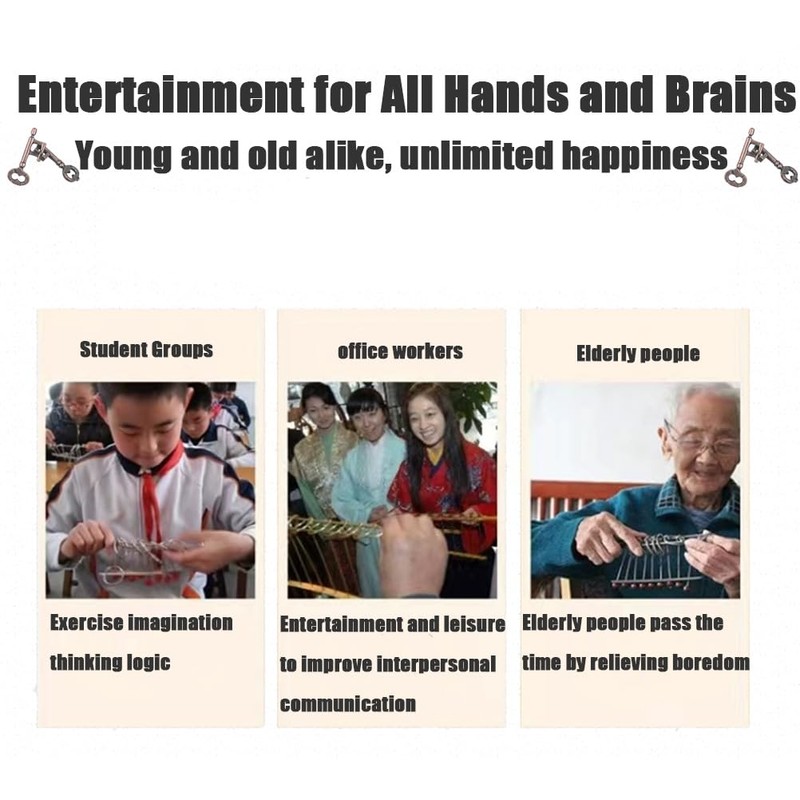 LJFEA 2 Sets of Key Puzzles, Tricky Puzzle Locks, 3D