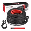 FIERYRED 9/16inch 76FT 35,000LBS Synthetic Winch Rope Cable Kit with