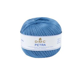 DMC Petra Yarn, 100% Cotton, Blue (5798), Size 5