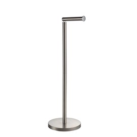 BGL Freestanding Toilet Paper Holder Brushed Nickel, Toilet Paper Holder with Reserve Storage Paper Rolls, Toilet Paper Holder On Floor
