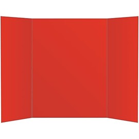 Office Depot 80% Recycled Tri-Fold Corrugate Display Board, 36in. x 48in., Red, 26993