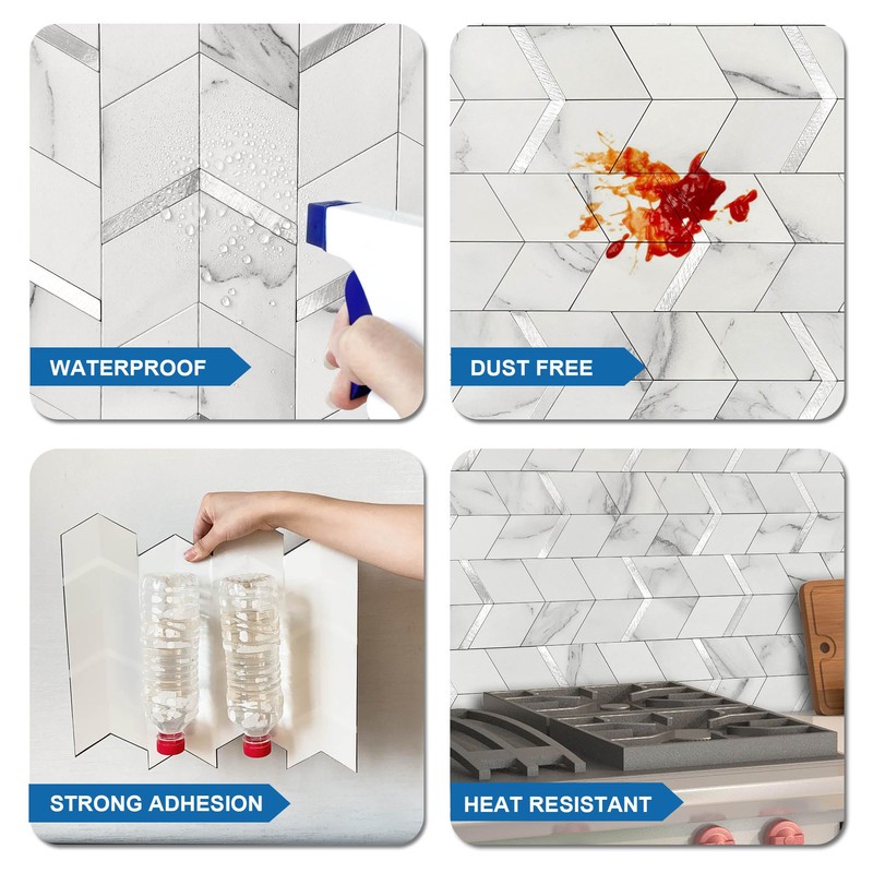 MOFIT Peel and Stick Backsplash for Kitchen,3D Wall Panel Peel