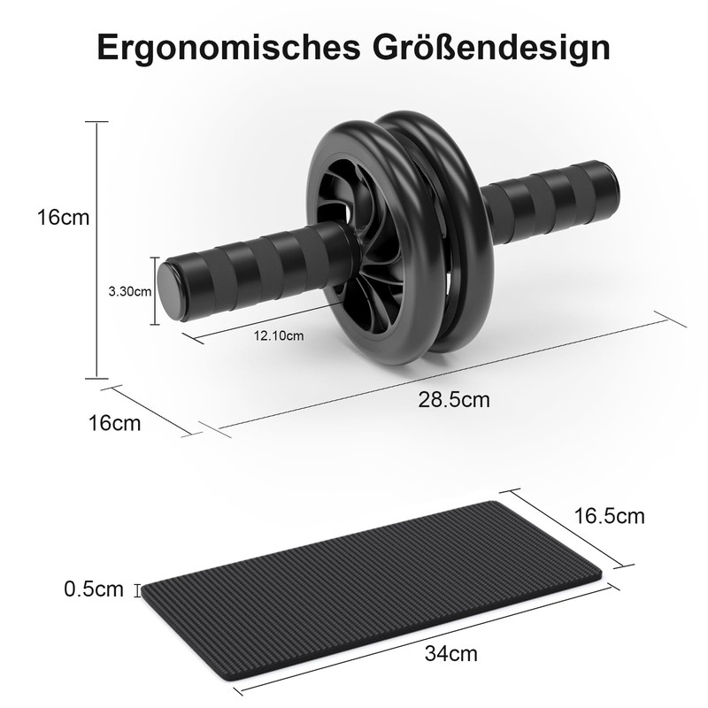 Bnlei Abdominal Roller with Mat, Abdominal Trainer, Abdominal Trainer for
