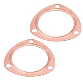 Headerbs Exhaust Collector Gaskets, 2 Pieces 3 Inch Copper Header Exhaust Collector Gaskets Reusable for BBC 302 350 454 383