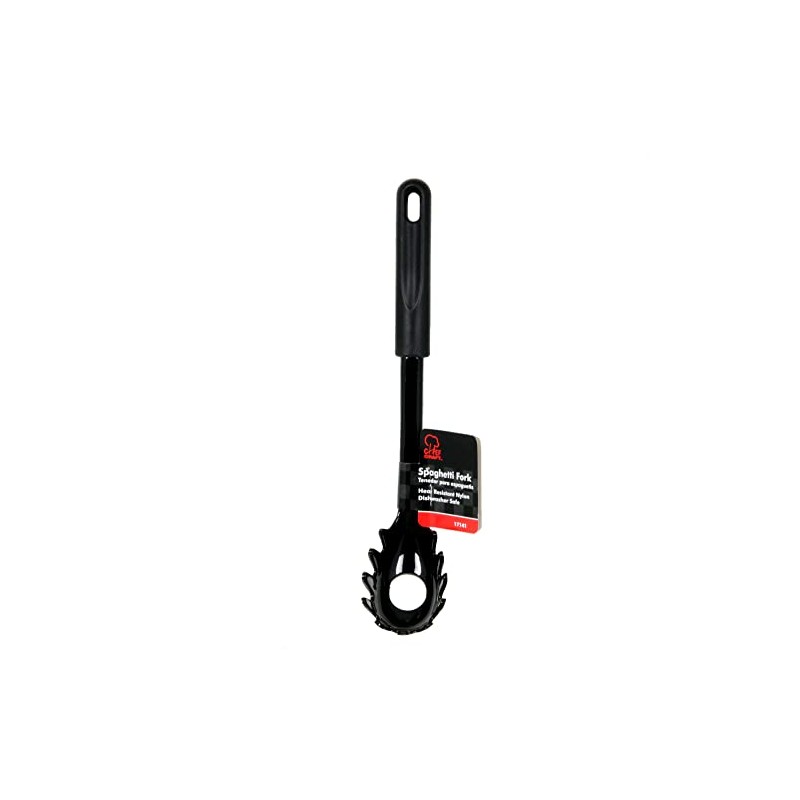 Chef Craft Basic Nylon Spaghetti/Pasta Fork, 11.5", Black