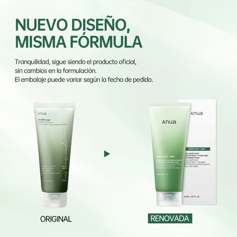 Anua Espuma Facial Heartleaf Quercetinol Purificante 150ml