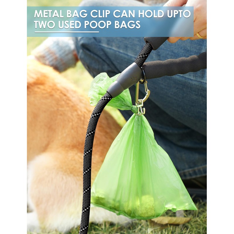 Gobeigo Dog Poop Bag Holder for Leash, Large Opening for