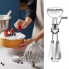 Hand Crank, Stainless Steel Manual Beaters, Rotary Egg Beater, Double