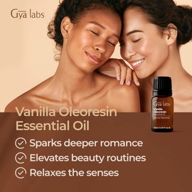 Gya Labs Vanilla Oleoresin Essential Oil (10ml) - Creamy, Sweet Scent - 2-Pack