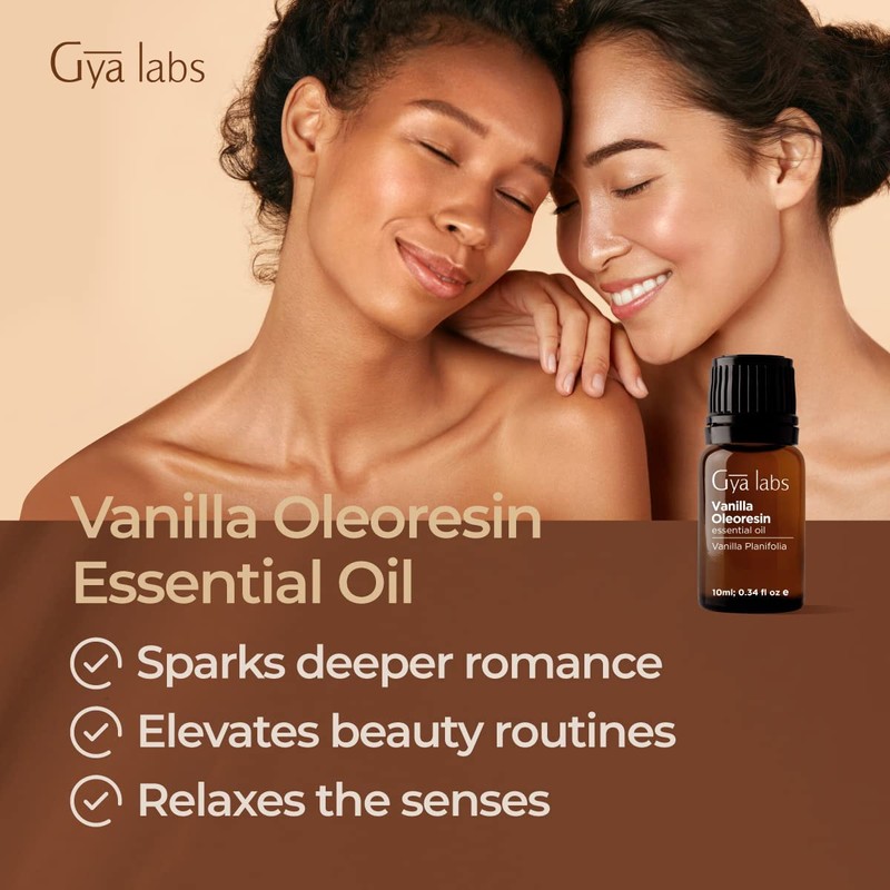 Gya Labs Vanilla Oleoresin Essential Oil (10ml) - Creamy, Sweet