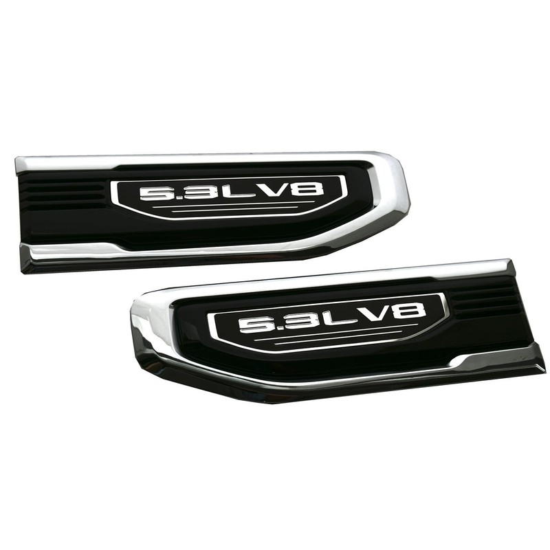 Pair New 5.3L V8 Vent Emblems Kit 3D Driver Passenger