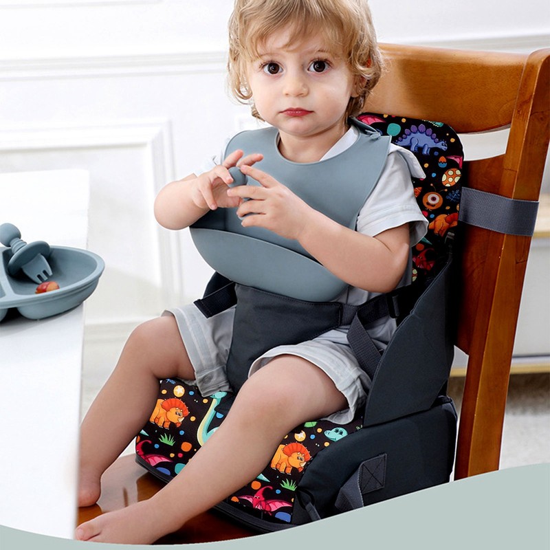 Children Chair Booster Chair Cartoon Portable Folding Toddler Booster Chair