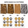 24Pcs Jungle Safari Animal Party Favor Bags Animal Gift Bags