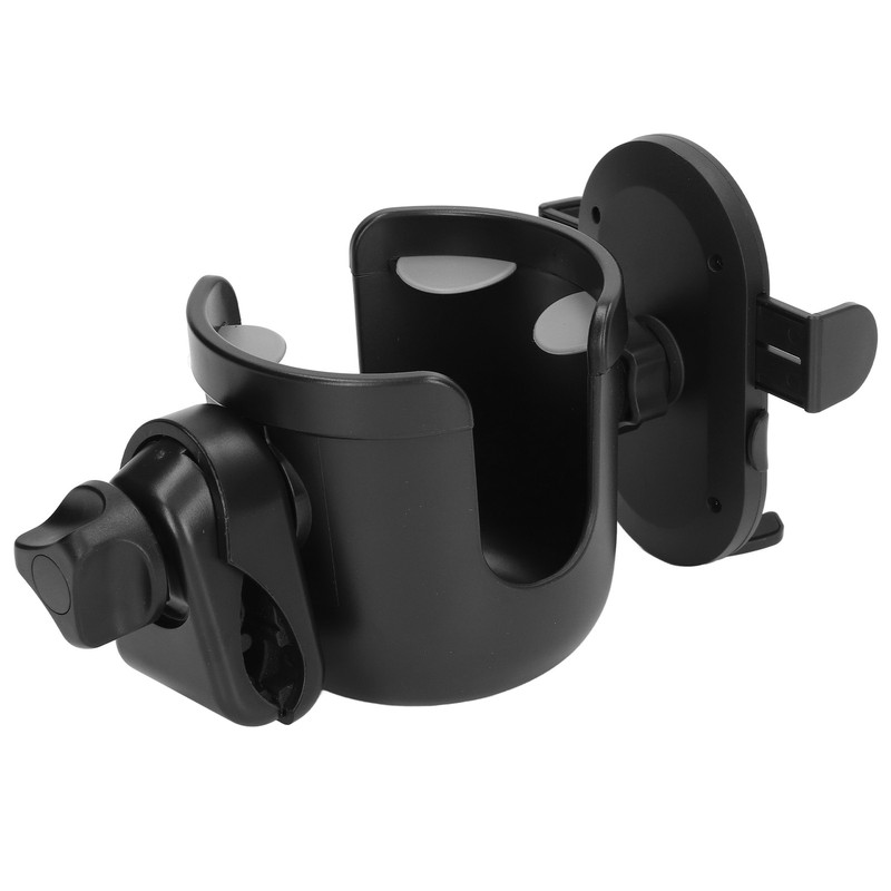 Black Stroller Cup Holder 360 Degrees Rotation Universal Drinks Holder