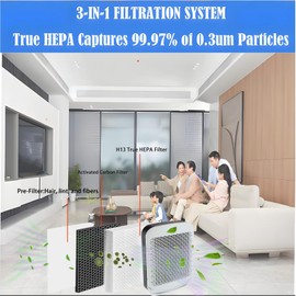 HP700 Filters Replacement Compatible with Hunter HP700 / H-HF700-VP/H-PF700 Air Purifie, 1 H13 True H-EPA Filter+ 4 x Activated carbon used for Kitchen,Living Room,Bedroom,Office