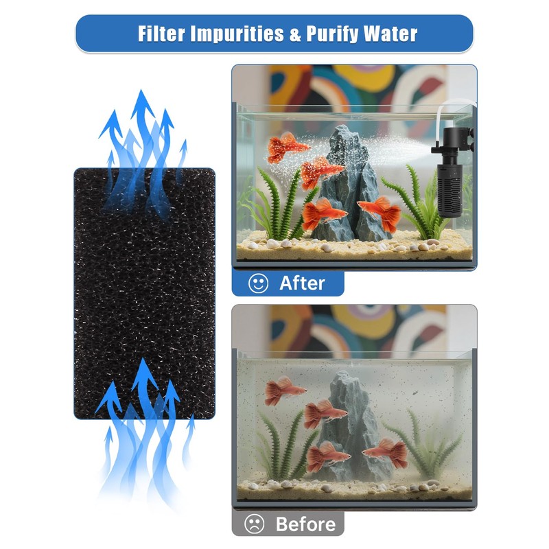 Aquarium Filter for 5-10 Gallon Tank – Ultra Quiet Submersible