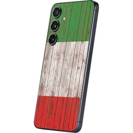 Skinit Decal Phone Skin Compatible with Galaxy S25 Plus - Italian Flag Dark Wood Design