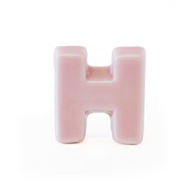 Hasamiyaki CtoC Japan Chopsticks Rest Letter H Pink W 3.8 D x 3.7 x H 1.5 cm