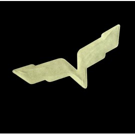 Unbranded 2 Fender Console Badge Engine Cover Aluminum Emblems Corvette C6 Crossed Flag Sm