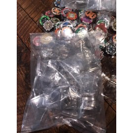 100 Poker Casino Chip Protectors. Clear Clam Type Design/ USA  Made In Stock
